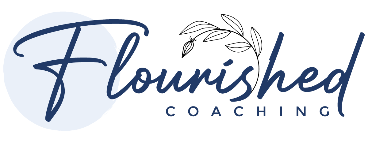 Flourished Coaching logo with stylized text.