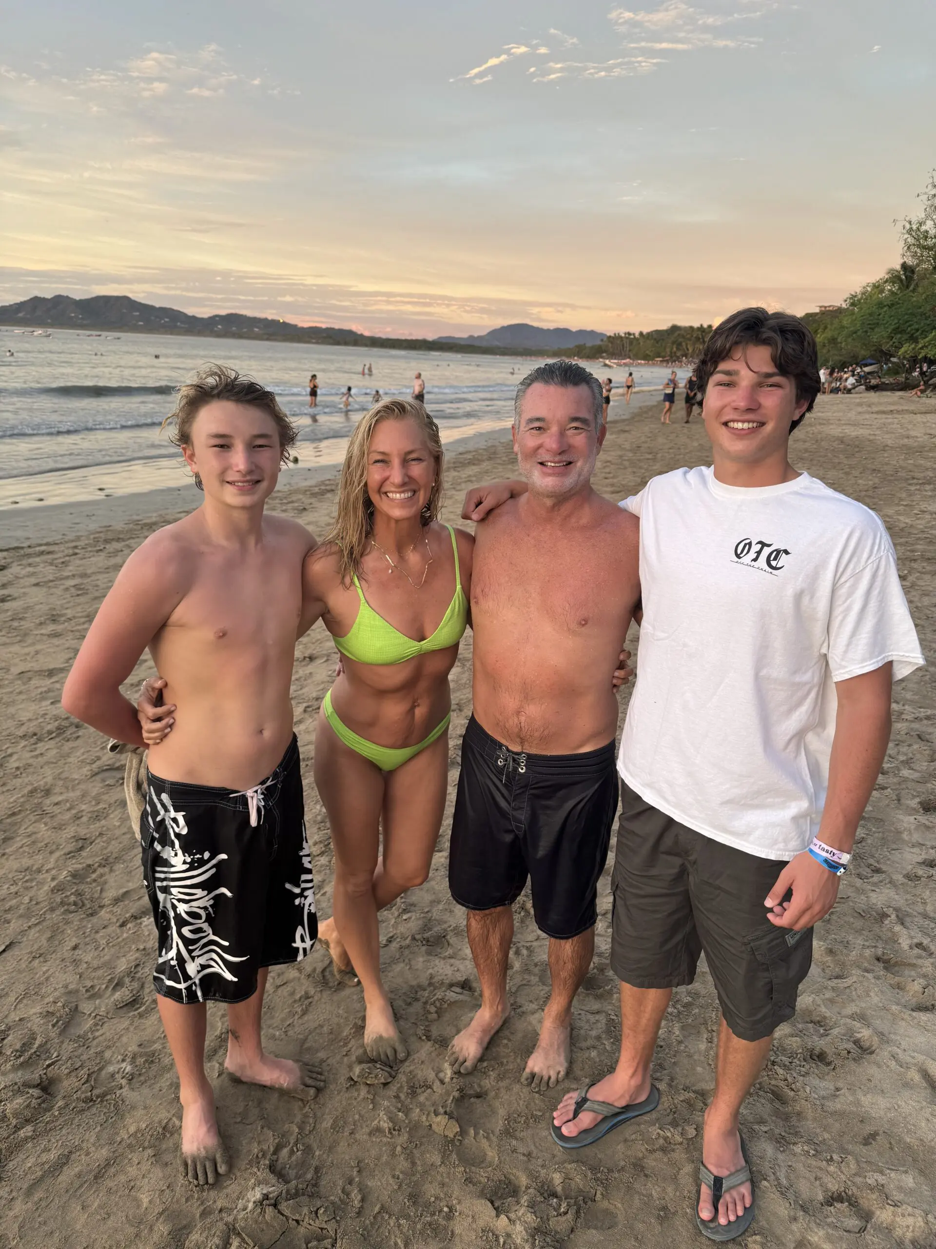 Family enjoying a day at the beach.